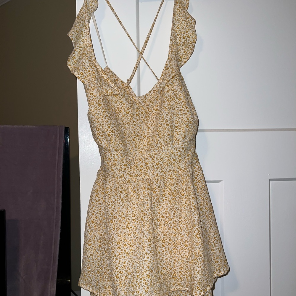 Altar'd State Cream Floral Romper